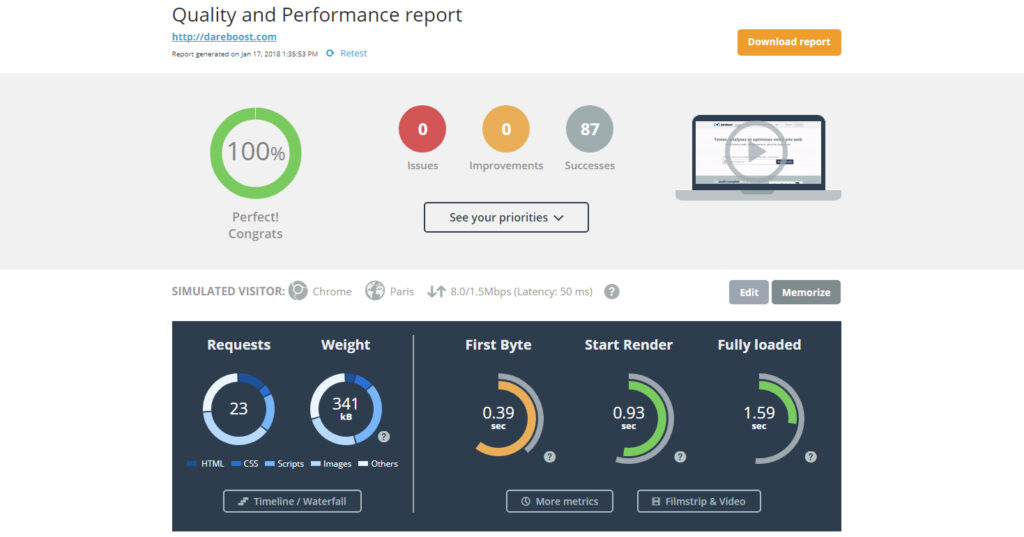 interface dareboost